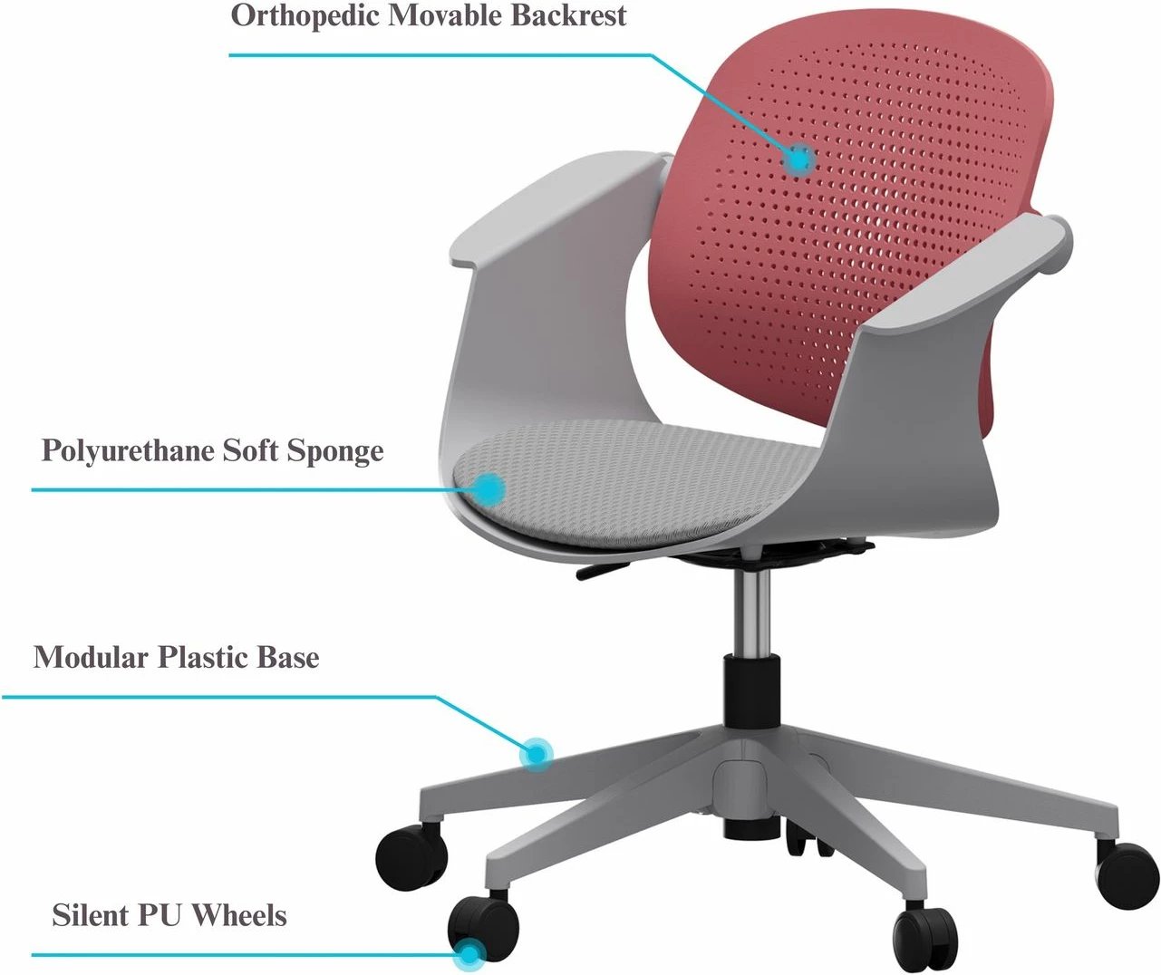 Karrige zyre Skye Decor, ngjyrë salmon