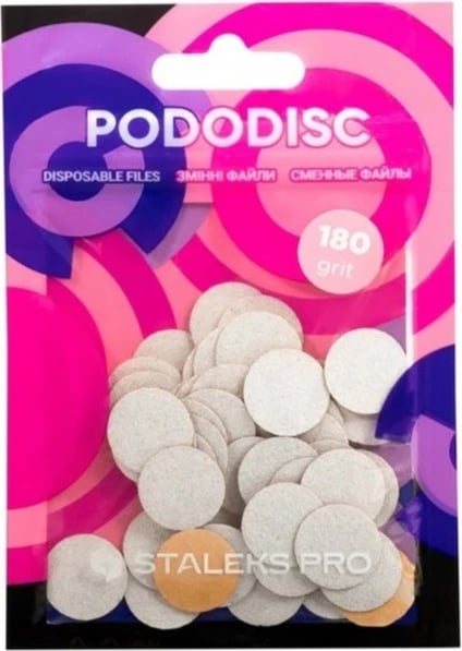Pads zëvendësuese për pedikyr Staleks Pro Expert White S Grade 180 Grit, 50 copë