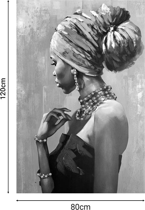 Pikturë kanavacë afrikane, 80x3x120cm