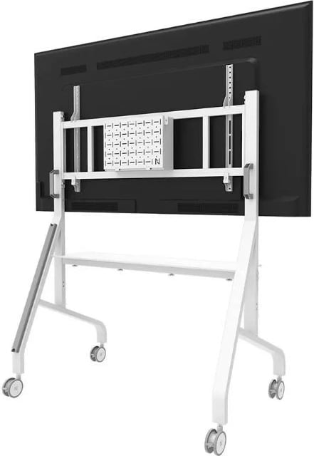 Stendë/karrocë mobile TV/monitor Neomounts MOVE Go XL FL50-575WH1, për 65-110", 125 kg, rregullim lartësie, rafte pajisjesh, e bardhë