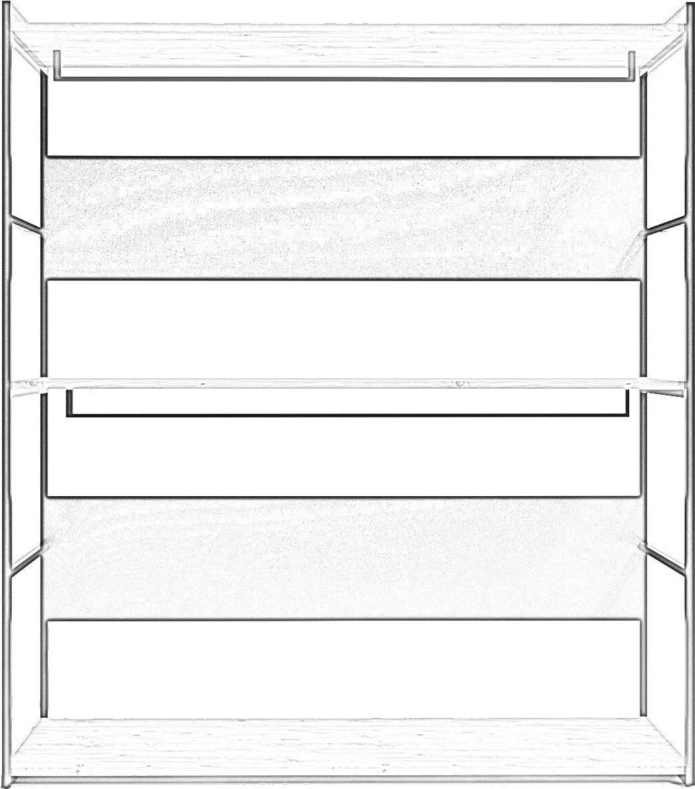Dollap Skye Decor, Perpa, L650, ngjyrë lis dhe e zezë