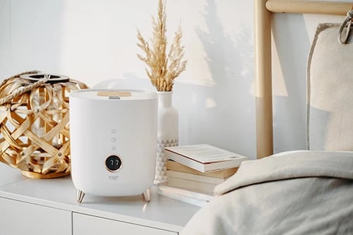 Lagështues ajri ultrasonik, Adler, AD 7972, 4L, 35 m2, LED display me butona prekje, aromaterapi, timer, i bardhë