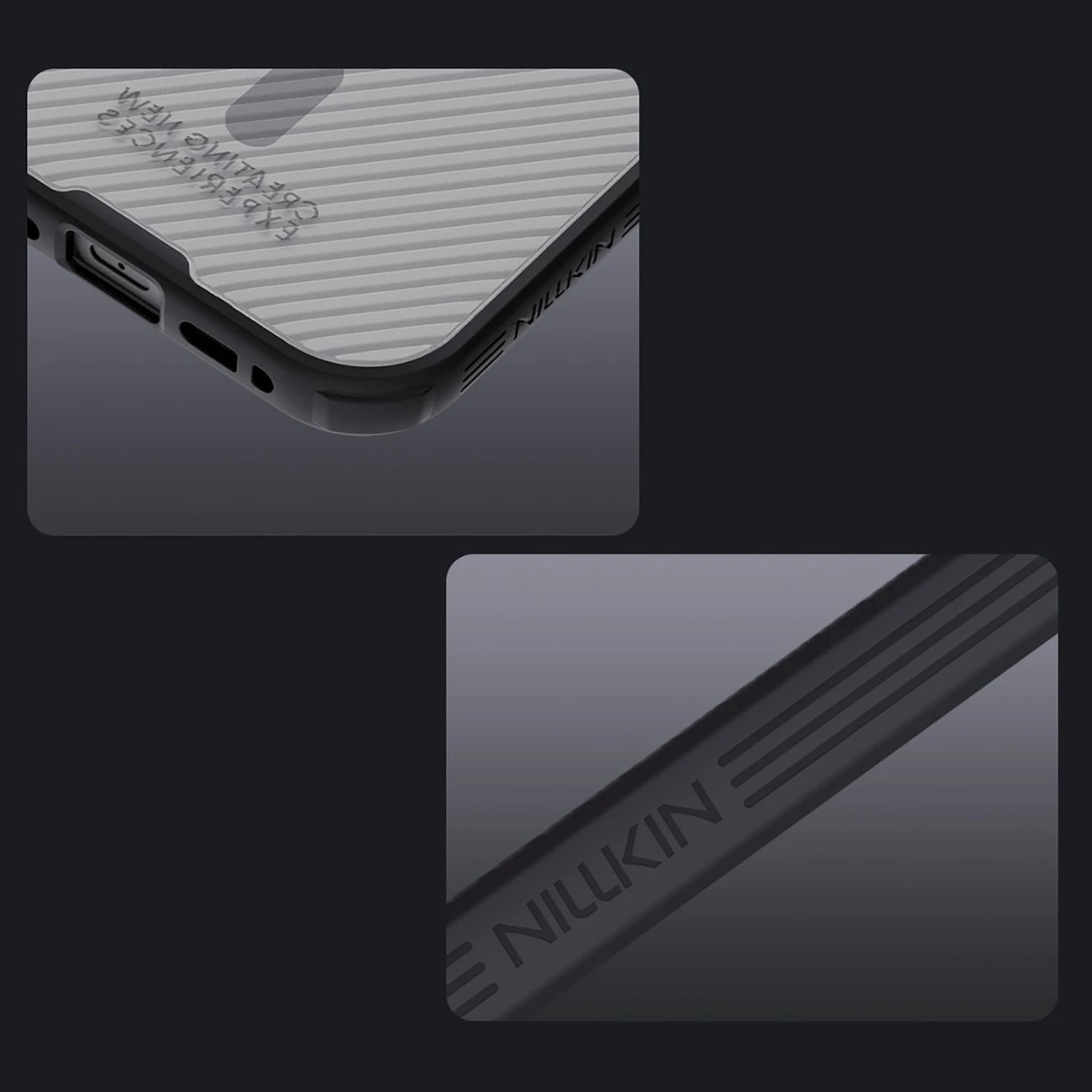 Mbështjellës Nillkin CamShield Pro për iPhone 17, MagSafe kompatibil, PC+TPU, transparent i zi