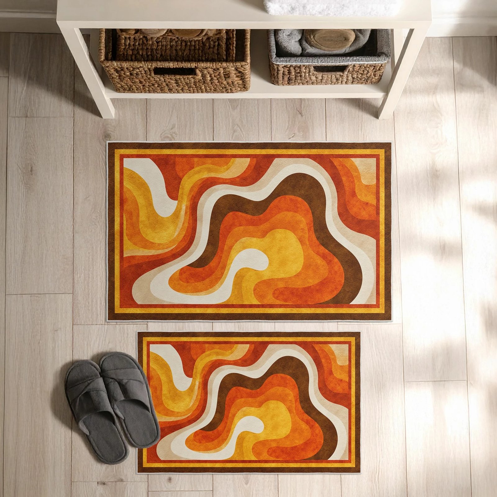 Set tapetash për banjo, 2 copë, ngjyrë portokalli, Mijolnir, Asr07