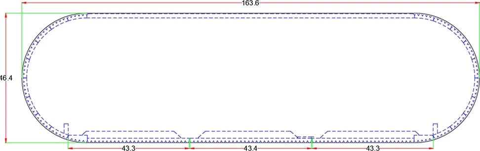 Bufe ORGANIC me 3 dyer, ngjyrë natyrale, 164x46x75