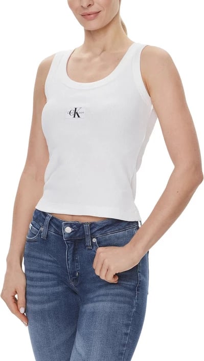 Maicë Calvin Klein Jeans për femra, e bardhë