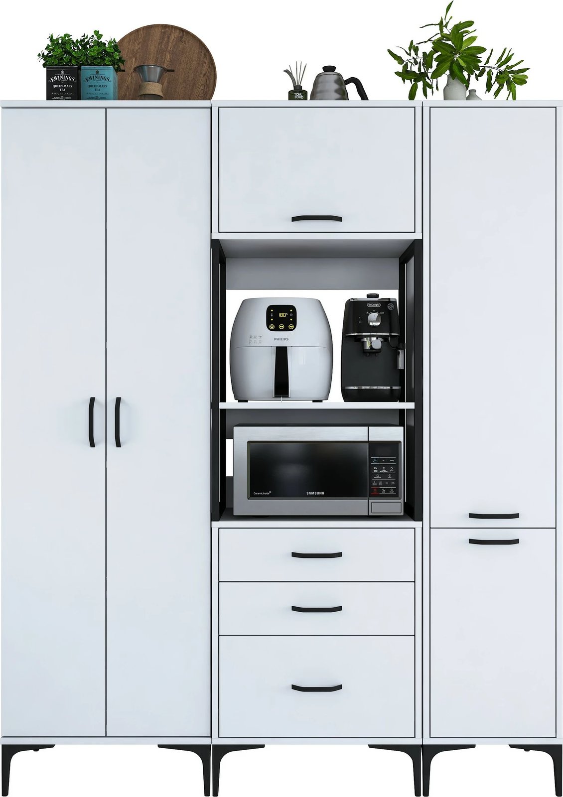 Dollap multifunksional, ngjyrë e bardhë, Skye Decor, JE144 - 3114