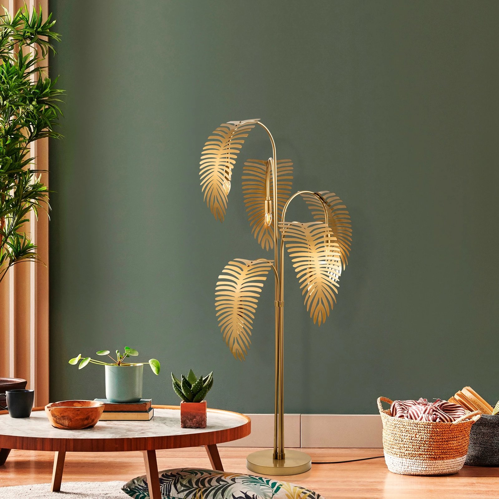 Llambë dyshemeje Opviq, Palm 13925, ngjyrë ari