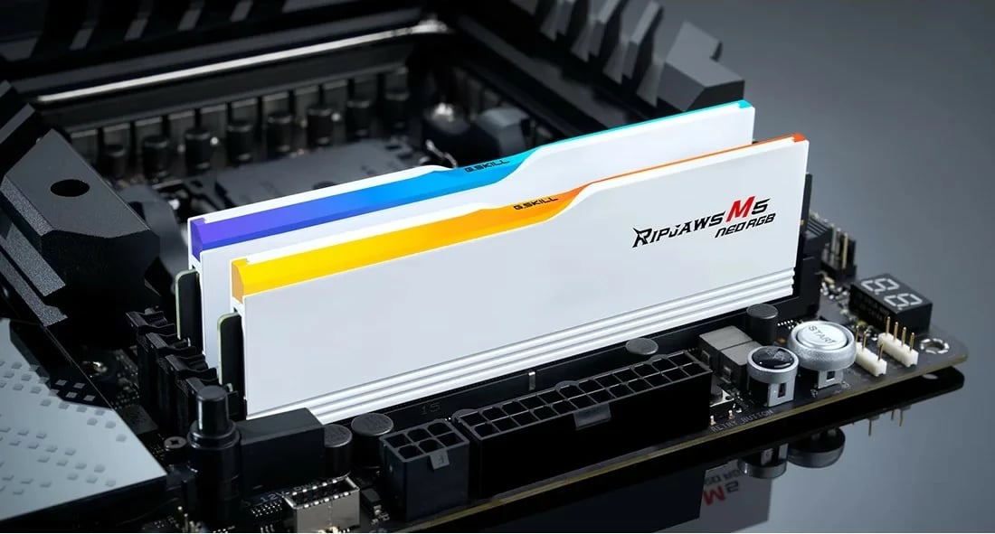 RAM Memorje G.Skill Ripjaws M5 Neo RGB 64GB (2x32GB) 6000MHz bardhë