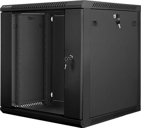 Kasë rrjeti Lanberg WF01-6612-10B, 19", 12U, 600x600mm, e zezë, montim në mur