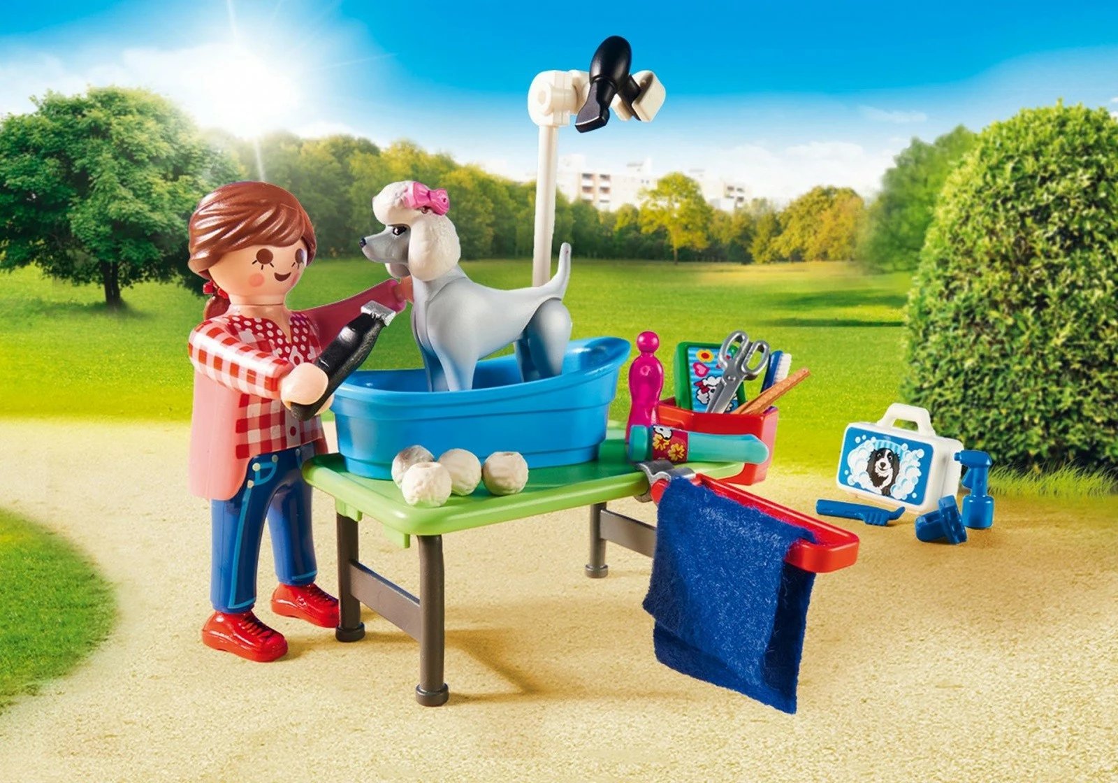 Set lodrash Playmobil City Life Mobile Dog Salon, 9278, për fëmijë