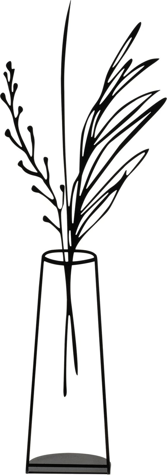 Objekt dekorativ Aberto Design, vazo lulesh, e zezë, 19x50cm Objekt dekorativ Aberto Design, vazo lulesh, e zezë, 19x50cm