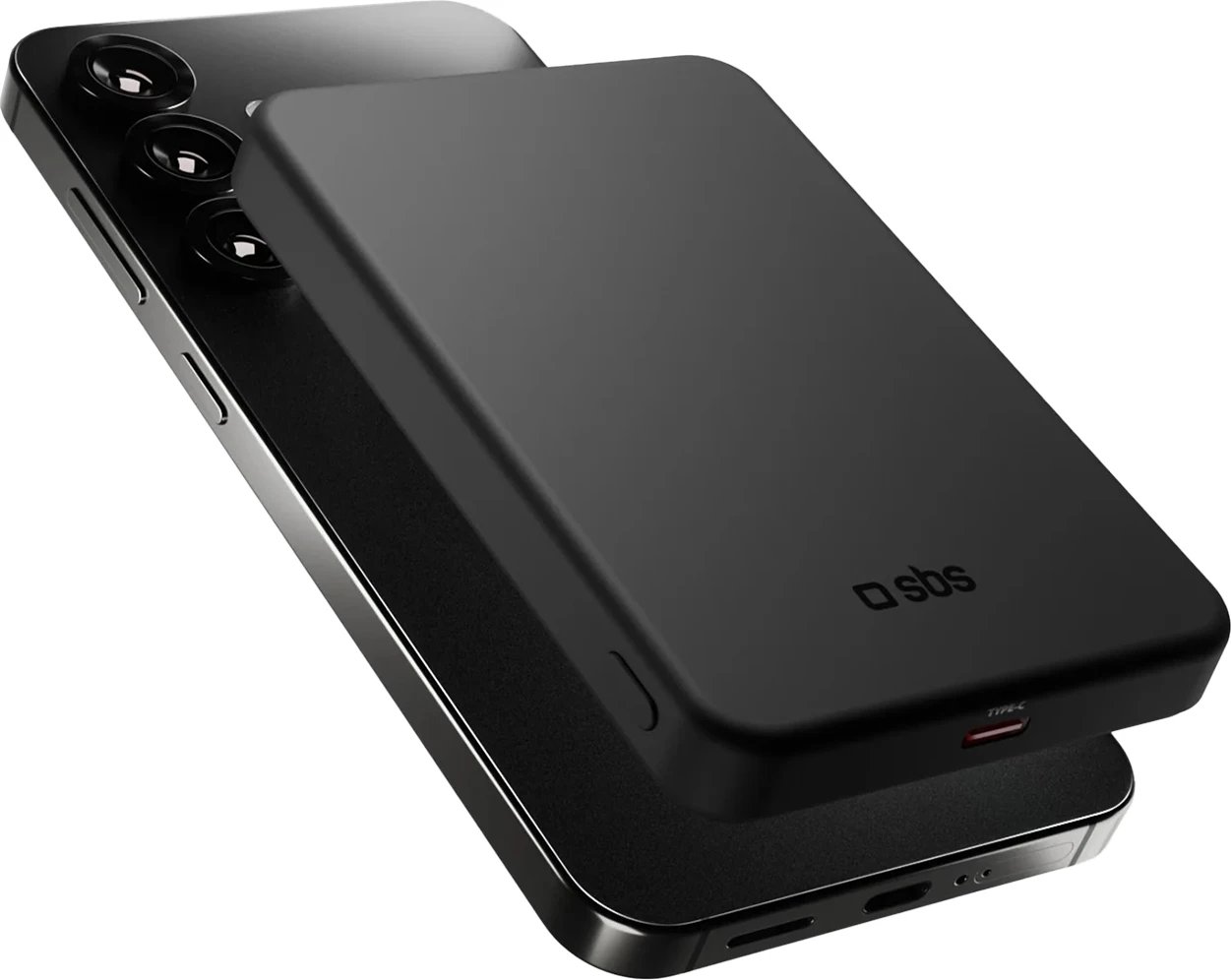 Powerbank SBS Mag Power Qi2 5000 mAh, MagSafe, USB-C, e zezë