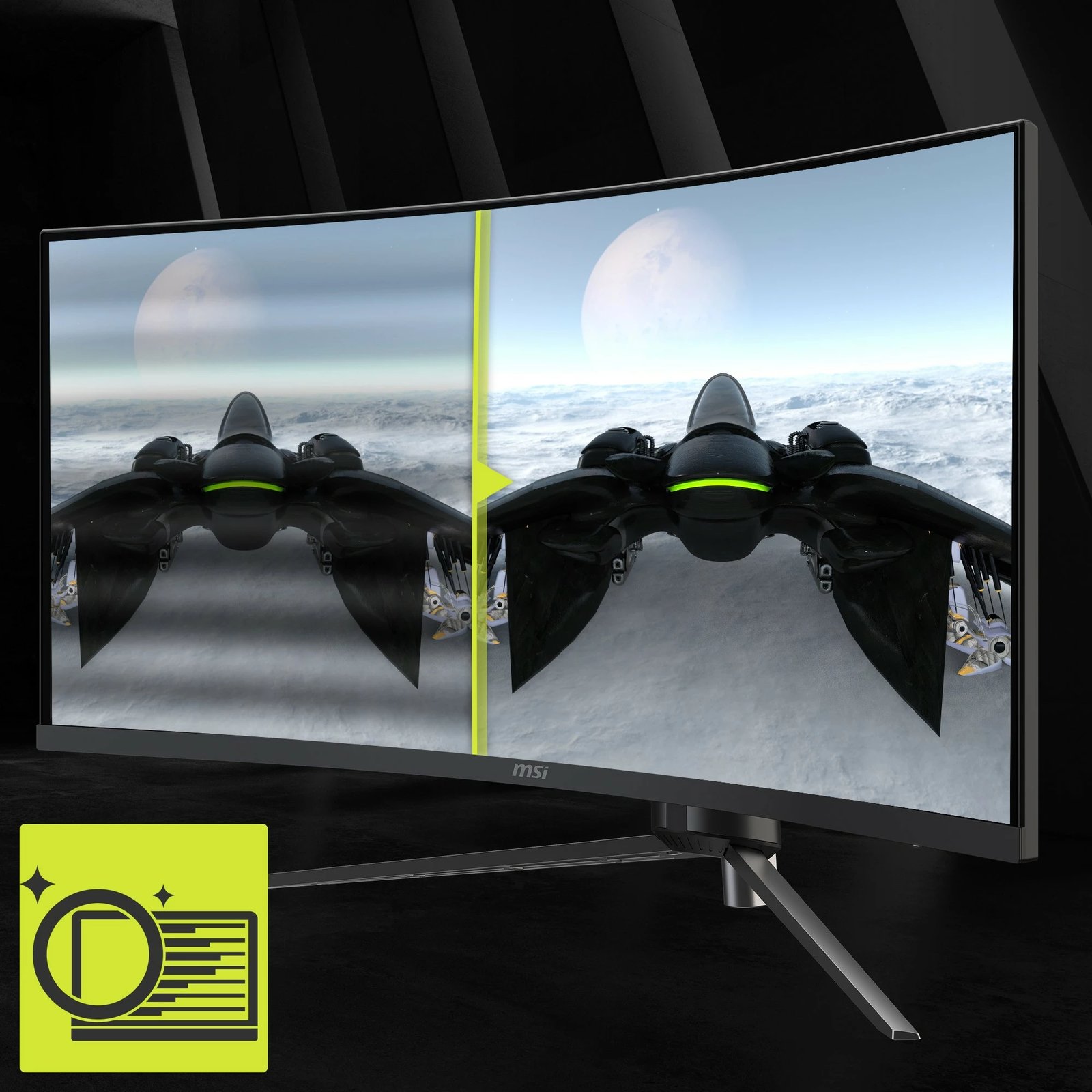 Monitor MSI MAG 345CQRDE 34 inç, UWQHD, 180Hz, i lakuar, i zi