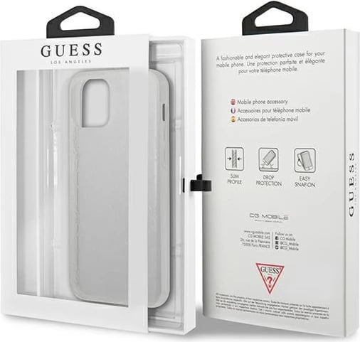 Mbështjellës Guess GUHCP12M3D4GTR për iPhone 12/12 Pro 6.1", transparent, 4G 3D Pattern Collection Mbështjellës Guess GUHCP12M3D4GTR për iPhone 12/12 Pro 6.1", transparent, 4G 3D Pattern Collection