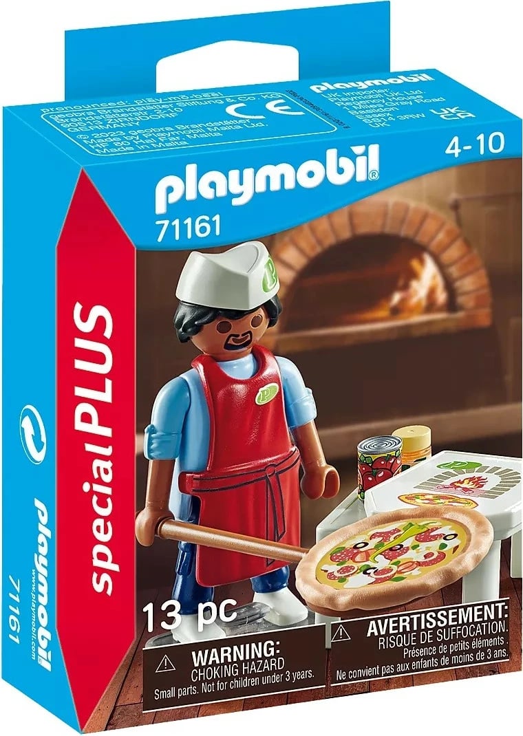 Figurë aksioni Playmobil Special Plus 71161, kuzhinier piceje me 13 pjesë