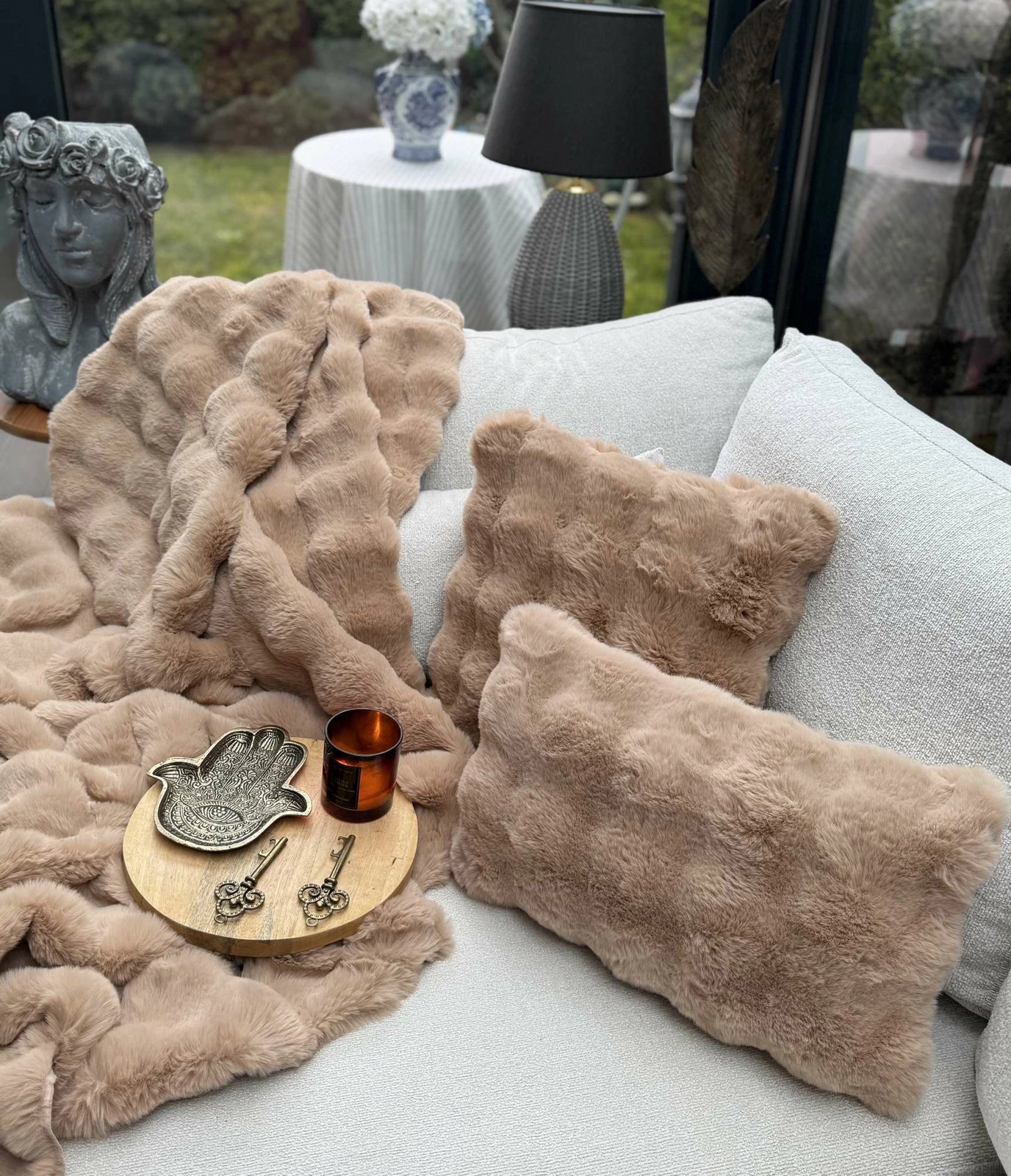 Shall për divan, Bubble, kafe, 200x150cm