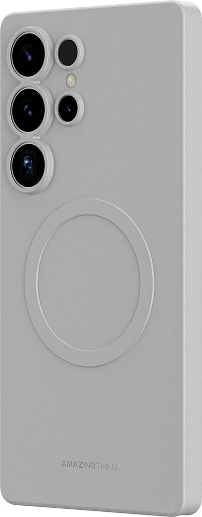 Mbështjellës AmazingThing Minimal Air me unazë magnetike për Samsung Galaxy S25 Ultra, Gri