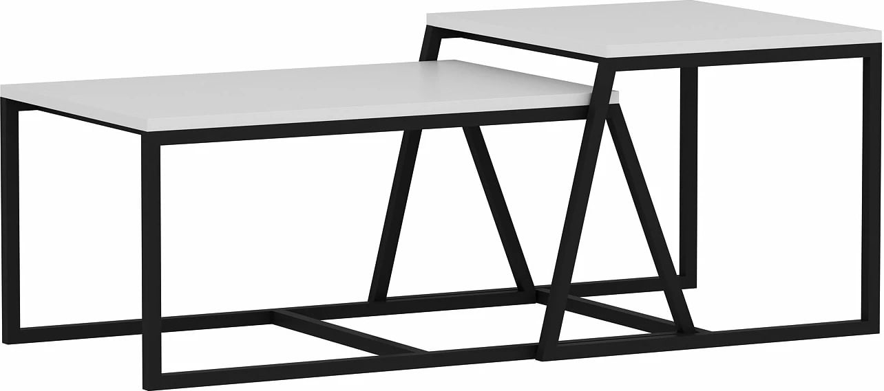 Tavolinë kafeje Hanah Home, minimaliste, e bardhë