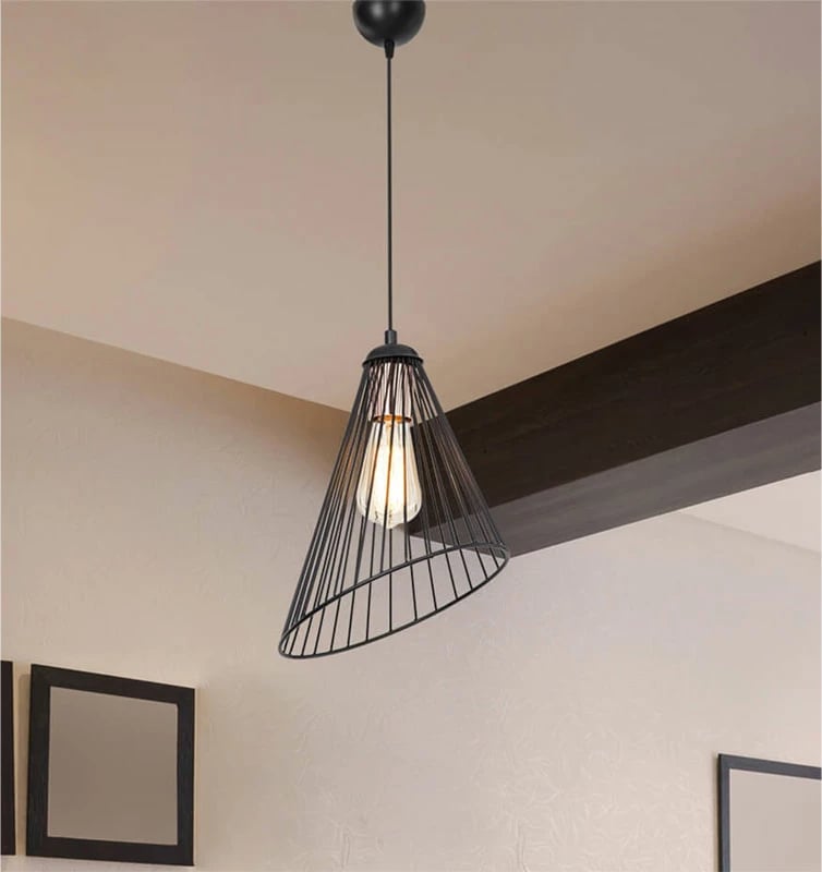 Dritë tavani PWL-1192 Ε27 metalike e zezë D24x83cm Dritë tavani PWL-1192 Ε27 metalike e zezë D24x83cm