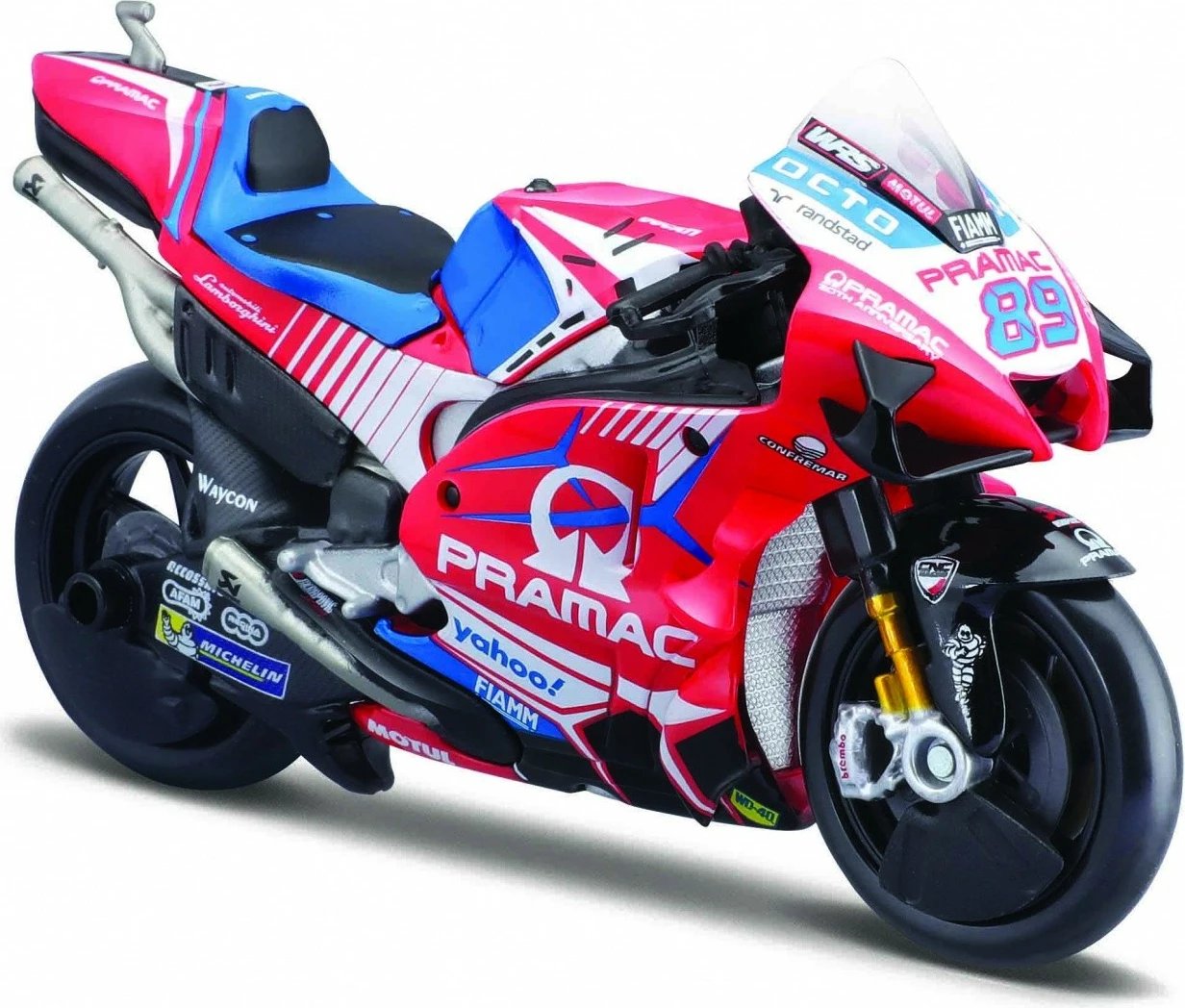 Model metalik motoçikletë Maisto Ducati Pramac Racing 1:18, shumëngjyrëshe