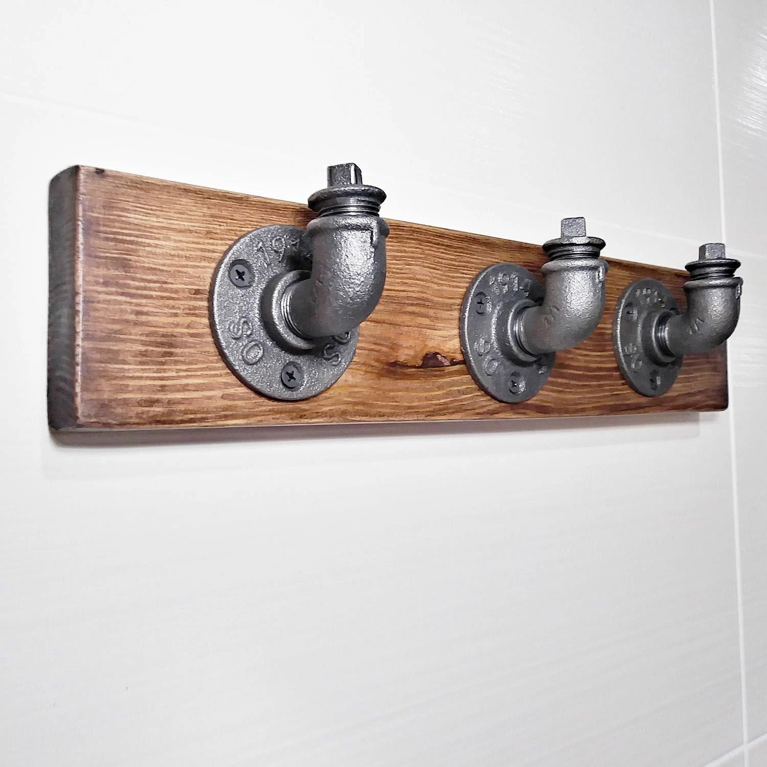 Varëse muri industriale, dru bredhi, ngjyrë arre dhe e zezë, Boruraf038