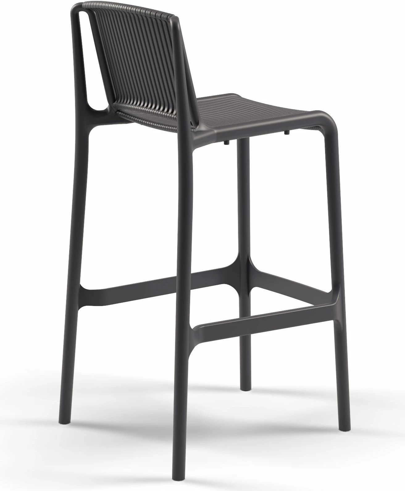 Set karrigesh për bar (4 copë), Skye Decor, Nes Bar, ngjyrë antracit