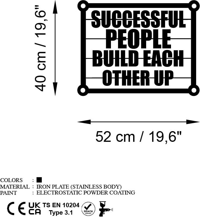 Aksesor dekorativ metalik për mur, Wallity, Successful Build