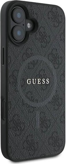 Mbështjellës Guess 4G Ring Classic Logo MagSafe për iPhone 16 Plus, i zi Mbështjellës Guess 4G Ring Classic Logo MagSafe për iPhone 16 Plus, i zi