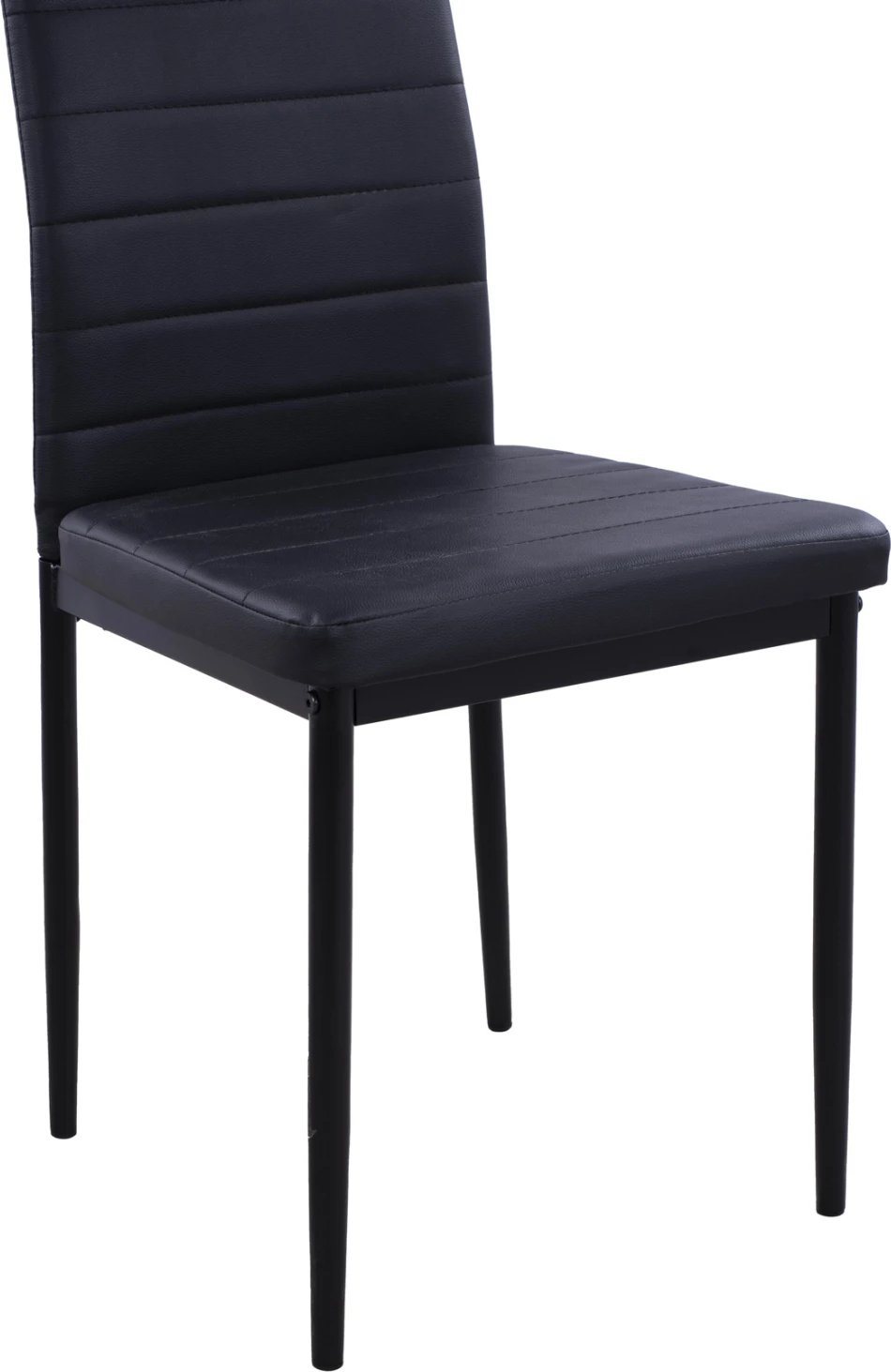 Karrige metalike Lady FH0037.12, kornizë metalike e zezë PU, set prej 4 copash, 40x48x95 cm