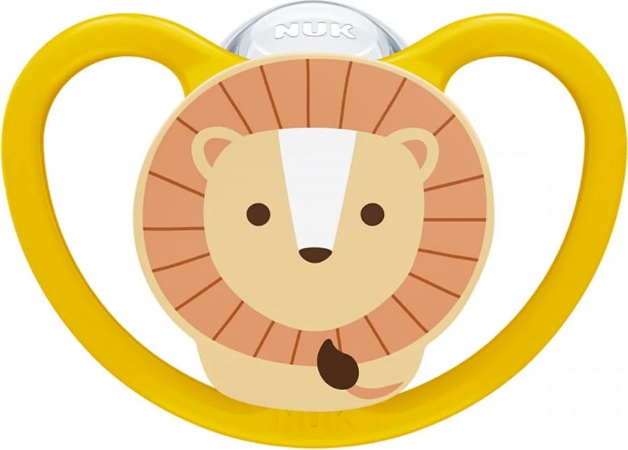 Qetësues NUK Space silikon 6-18 muaj luan, kafe, 1 copë