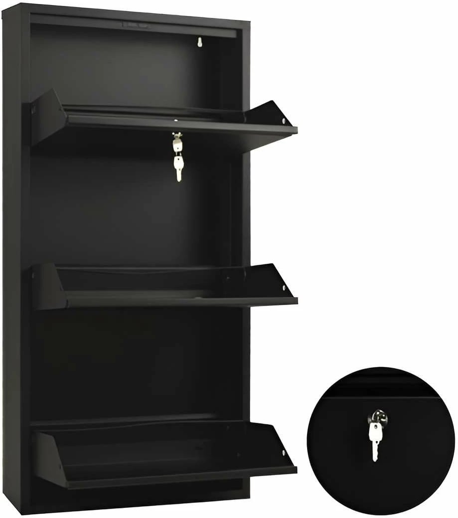 Dollap për këpuca, ngjyrë e zezë, Skye Decor Primo 3