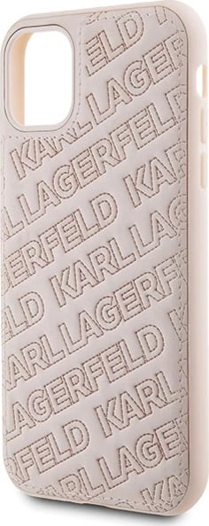 Mbështjellës Karl Lagerfeld Quilted K Pattern për iPhone 11/XR, rozë