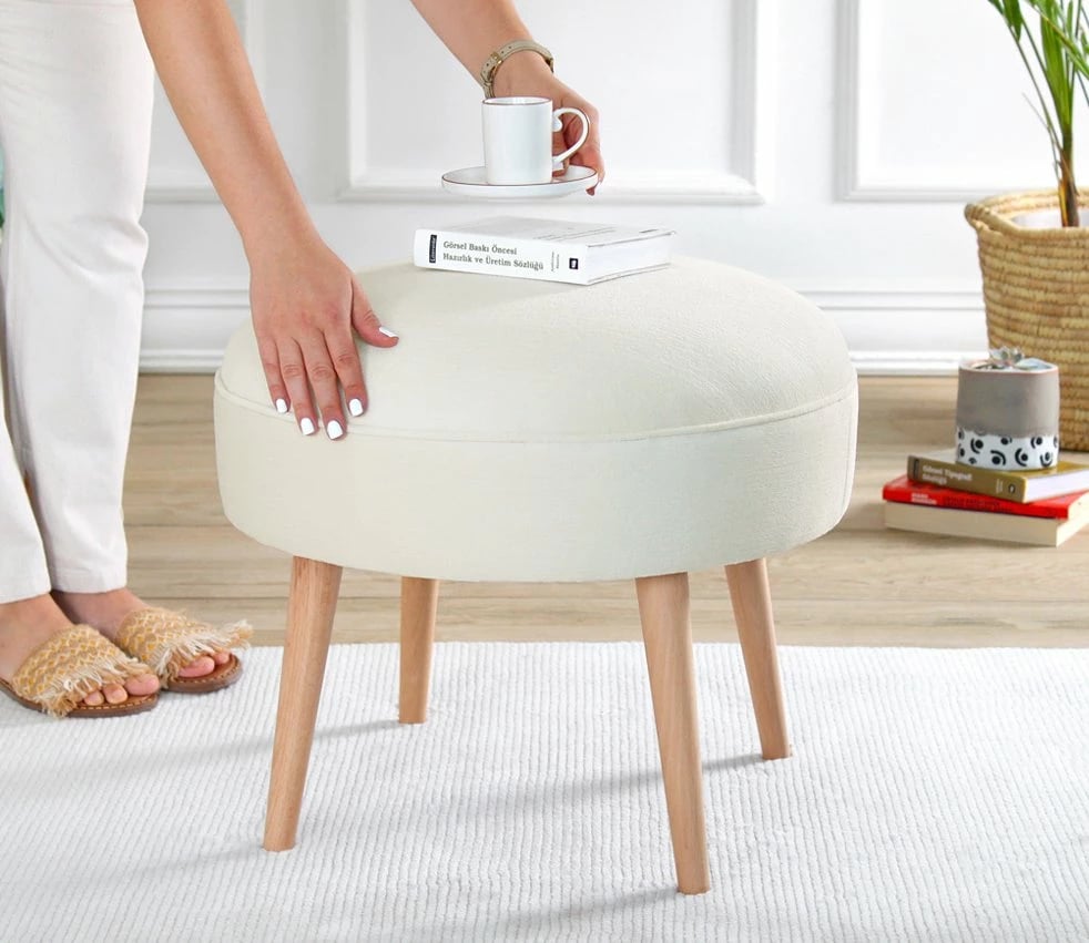 Puf krem Atelier del Sofa, Romley