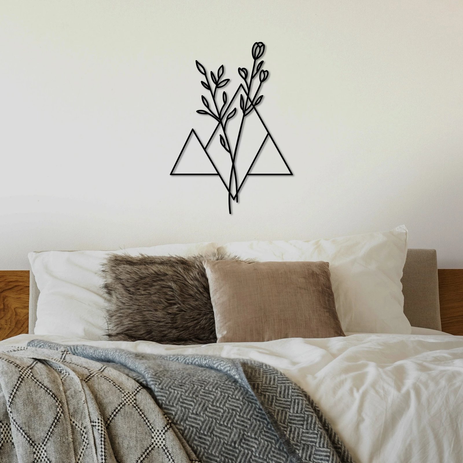 Aksesor dekorativ metalik për mur, lule, Wallity, madhësia M