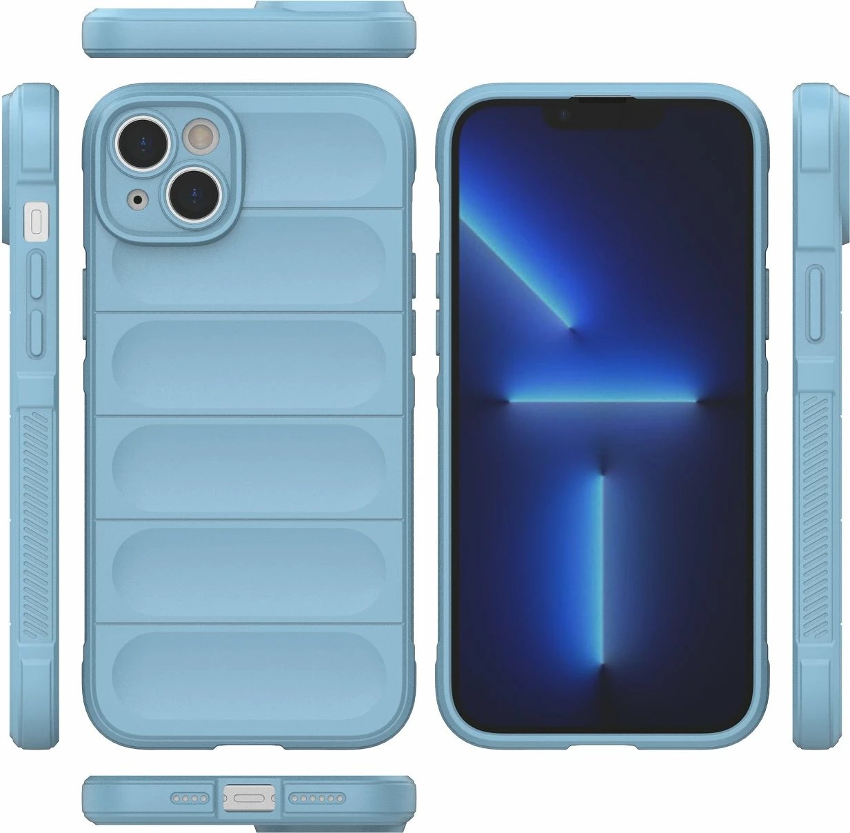 Mbështjellës Hurtel Magic Shield Case për iPhone 14 Plus, fleksibil, i blinduar, Blu e çelët Mbështjellës Hurtel Magic Shield Case për iPhone 14 Plus, fleksibil, i blinduar, Blu e çelët