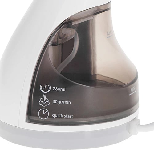 Hekur me avull rrobash, Adler, AD 5042, 1500W, 27 g/min, depozitë 280 ml, ngrohje 30s, kabllo 1.7 m, me furçë, e bardhë