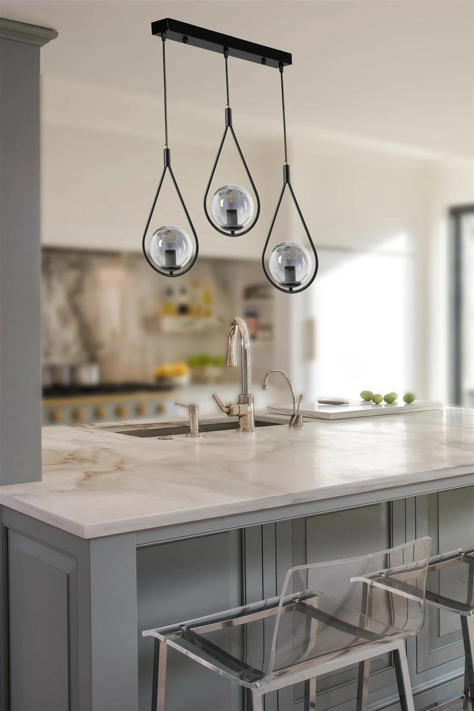 Llambadar Opviq, 8493-6, ngjyrë e zezë, industrial, lartësi e rregullueshme