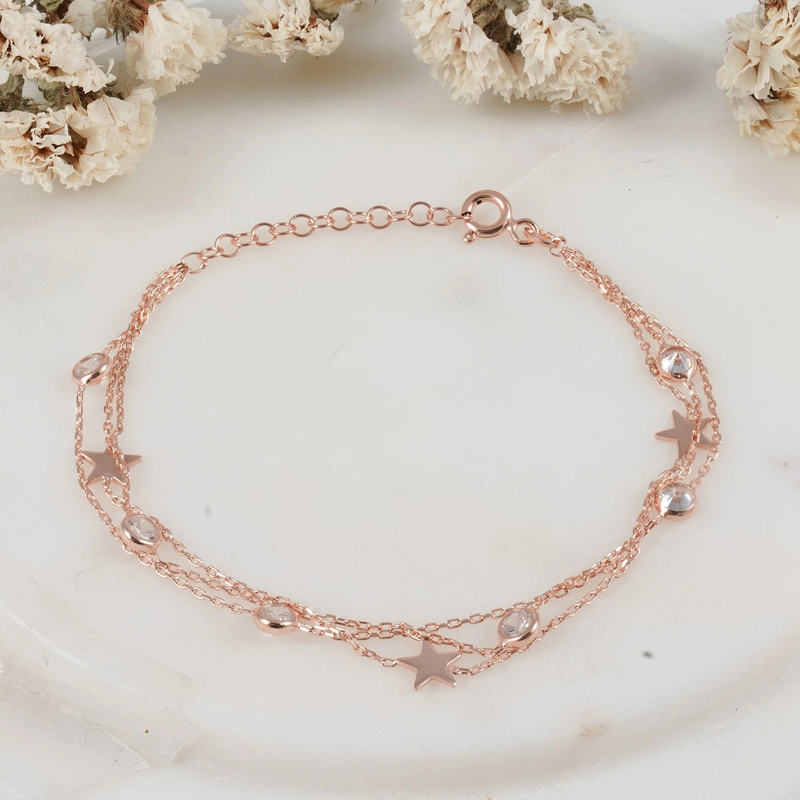 Byzylyk argjendi Jumeon, ngjyrë rozë e artë, 11014ROS