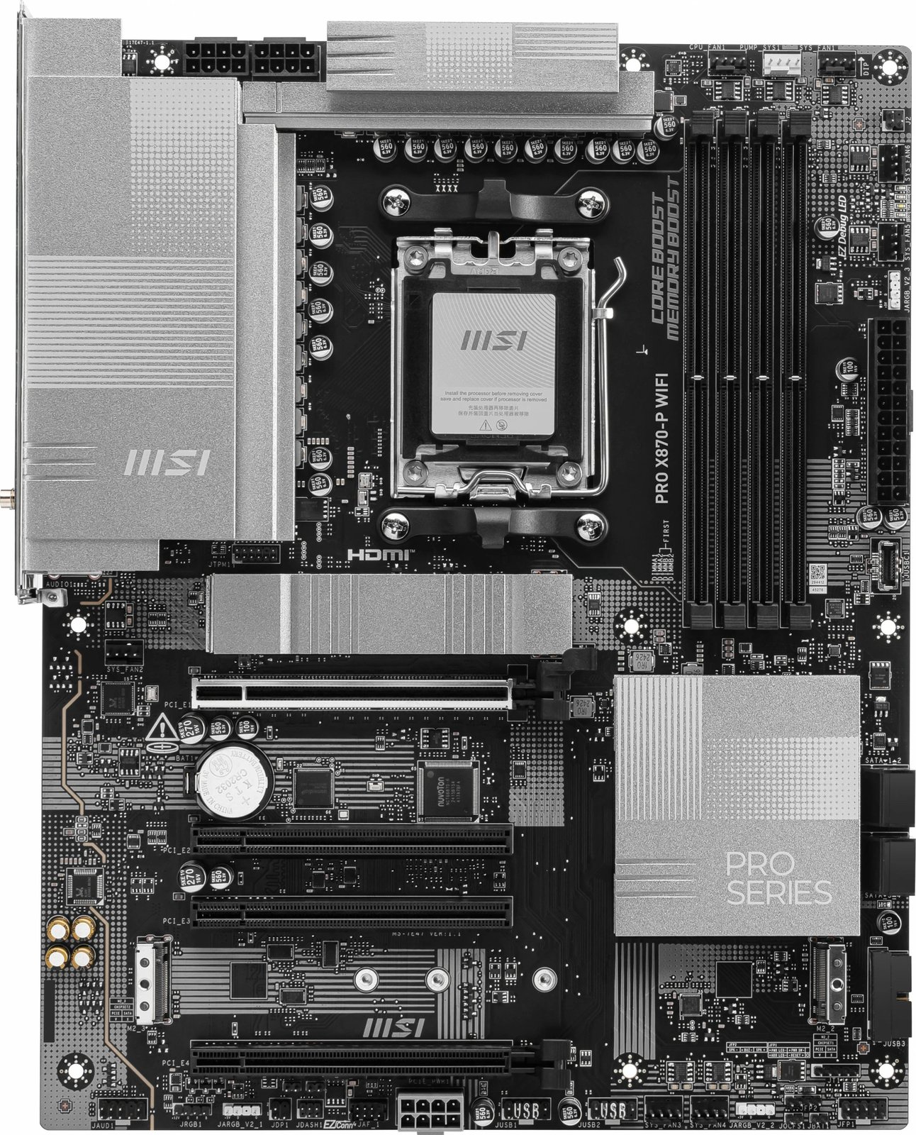Pllakë amë MSI PRO X870-P WIFI, AMD, Socket AM5, DDR5, 256 GB