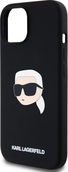 Mbështjellës Karl Lagerfeld KLHMP15SSKHPPLK për iPhone 15 6.1", silikon, MagSafe, i zi