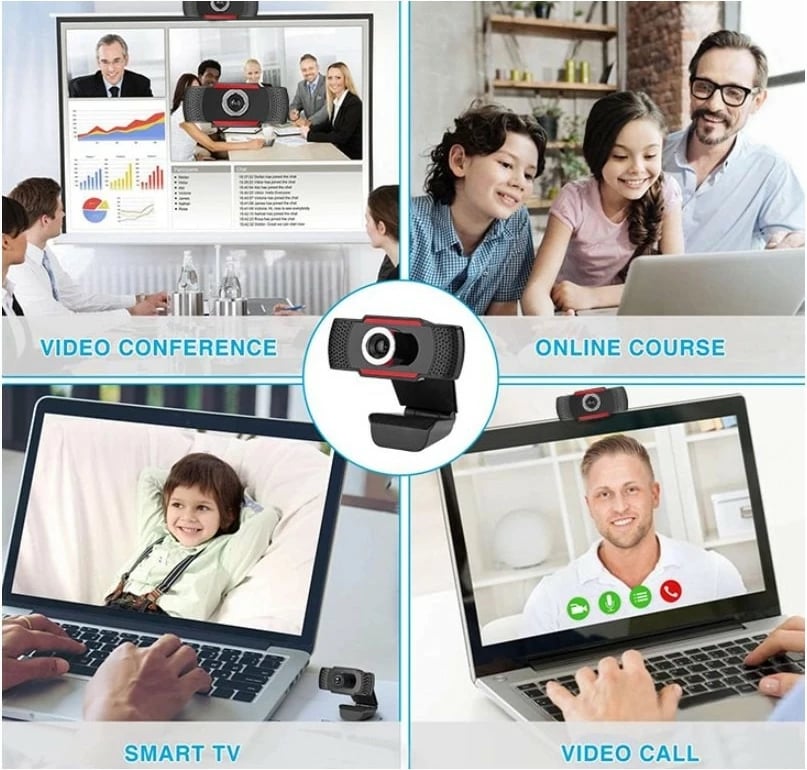 Webcam Techly I-WEBCAM-60T, Full HD 1080p, me mikrofon, USB, e zezë