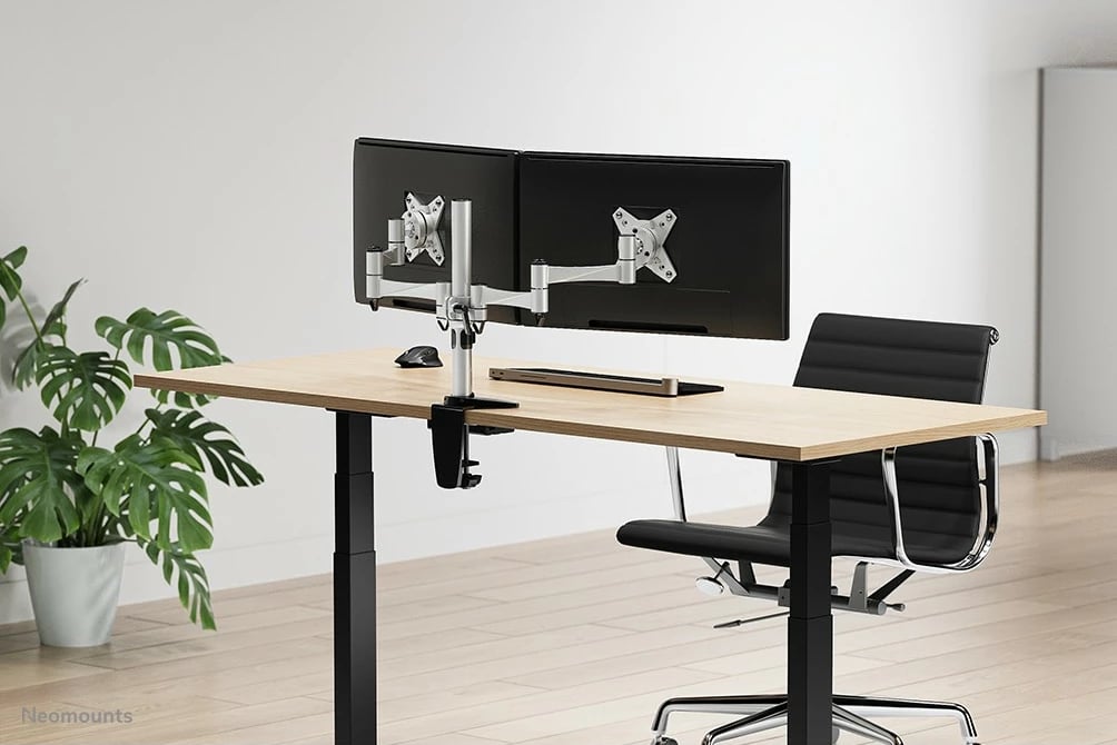 Krah monitori Neomounts FPMA-D1330DSILVER, Clamp/Grommet, 9 kg, 25.4 cm (10"), 68.6 cm (27"), 100 x 100 mm, Argjendtë