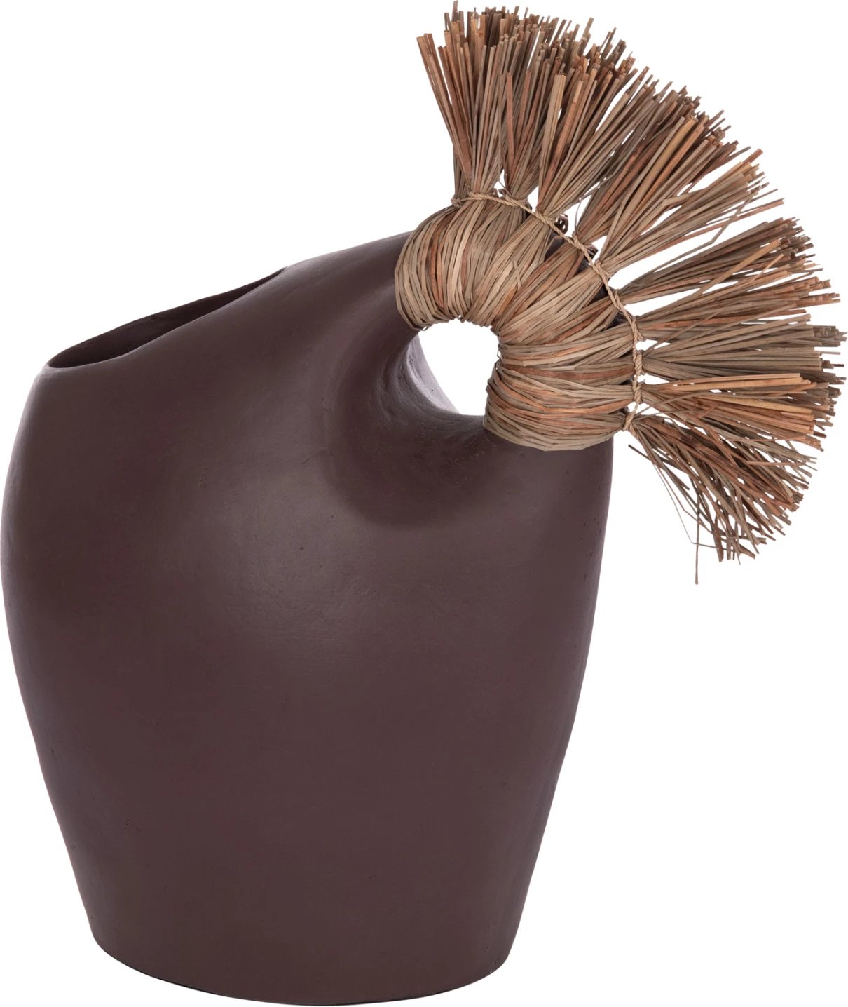 Vazo dekorative tavoline ALICA2, terrakotë, ngjyrë çokollate, bar i thatë, 44x18x50cm Vazo dekorative tavoline ALICA2, terrakotë, ngjyrë çokollate, bar i thatë, 44x18x50cm