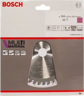 Disk rrethor prerës Bosch Multi Material 2608640453, 30.5 cm, argjend