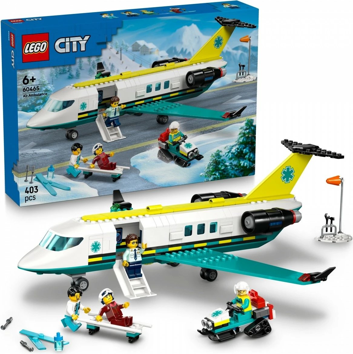 Set LEGO City Rescue Plane 60465, 403 pjesë, plastikë, për fëmijë, shumëngjyrësh