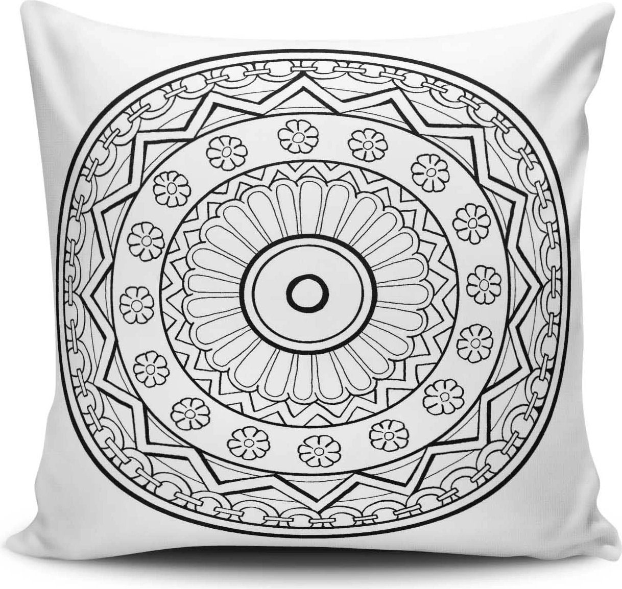 Jastëk Aberto Design, MANDALA-29, shumëngjyrësh, 43x43cm