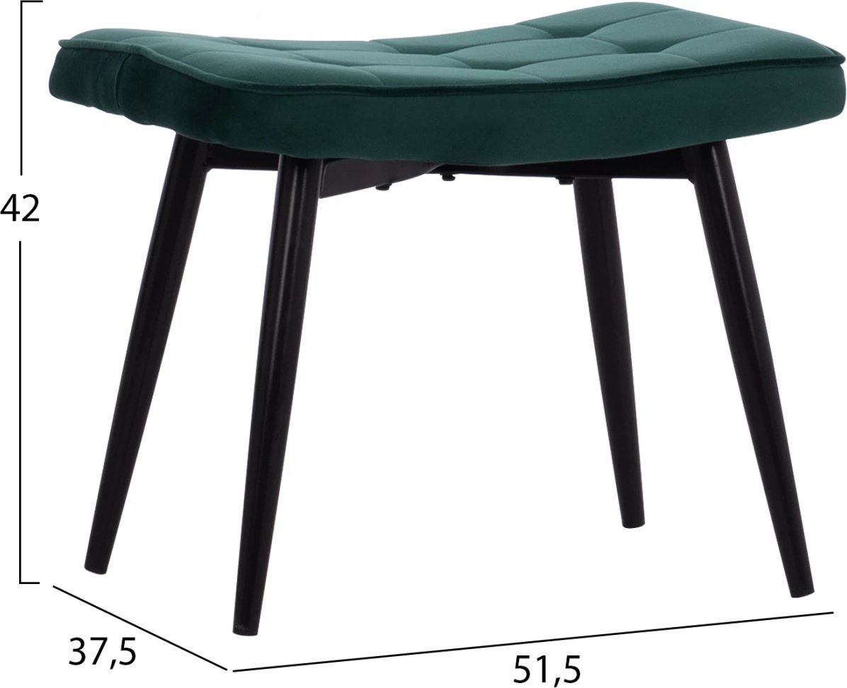 Fotelje CRAWLEY me tabure, ngjyrë cypress velvet FH8918.03