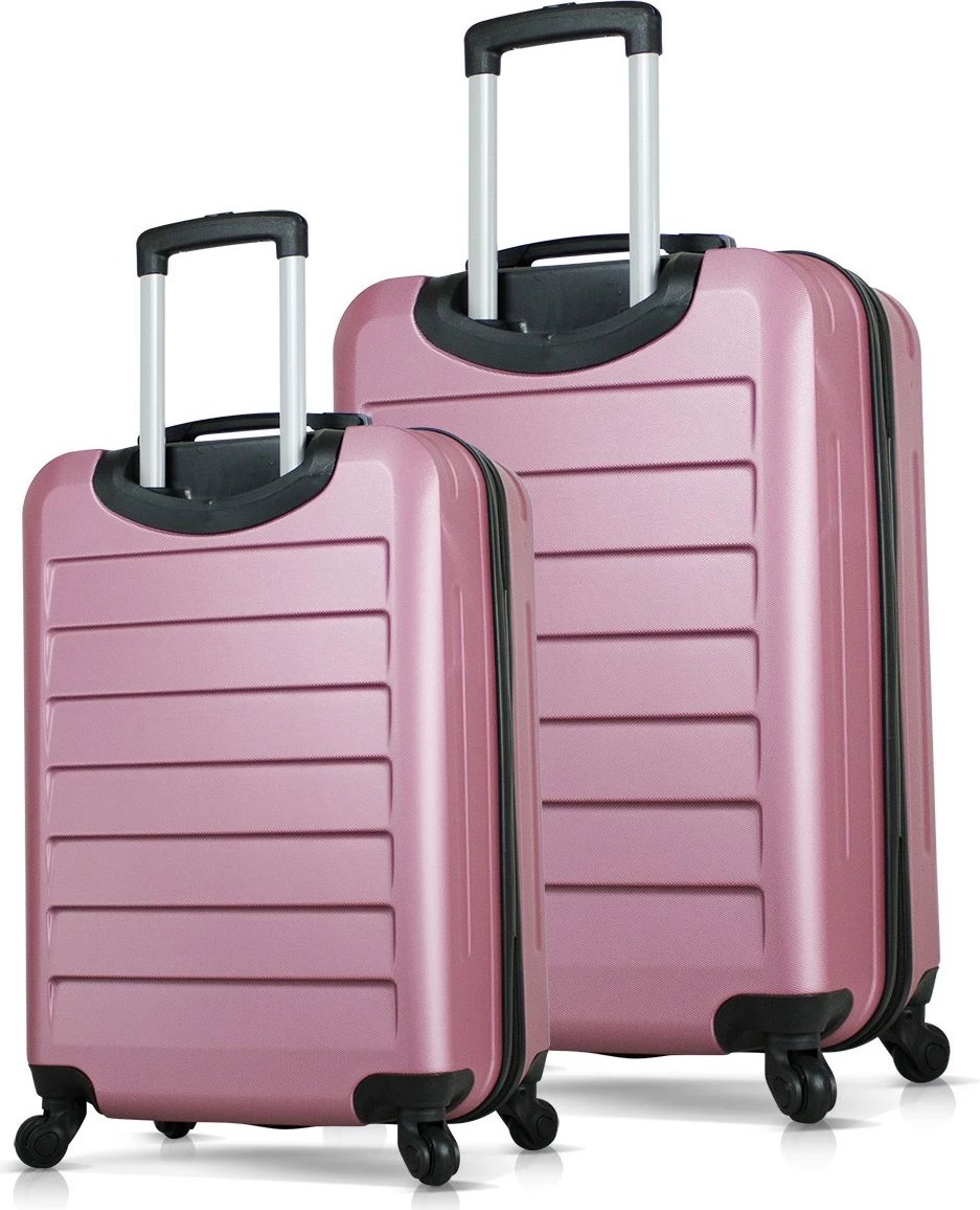 Set valixhesh (2 copë), ngjyrë rozë e artë, Zoozie Bags, 6363