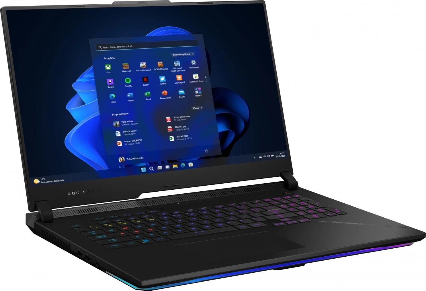 Laptop ASUS ROG Strix SCAR 17 G733PYV-LL054X, 17.3", AMD Ryzen 9, 64GB RAM, 2TB SSD, NVidia GeForce RTX 4090, i zi